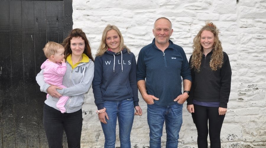 Gerwyn Evans with family