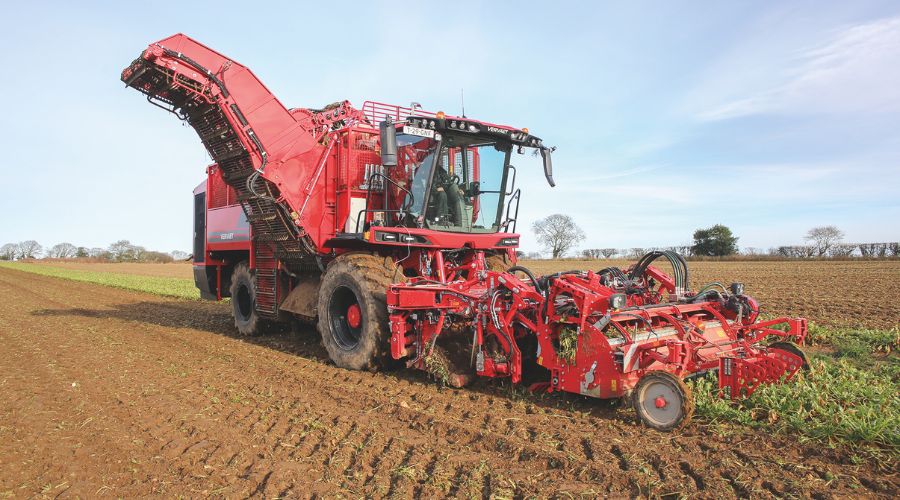 Vervaet beet harvester in open field