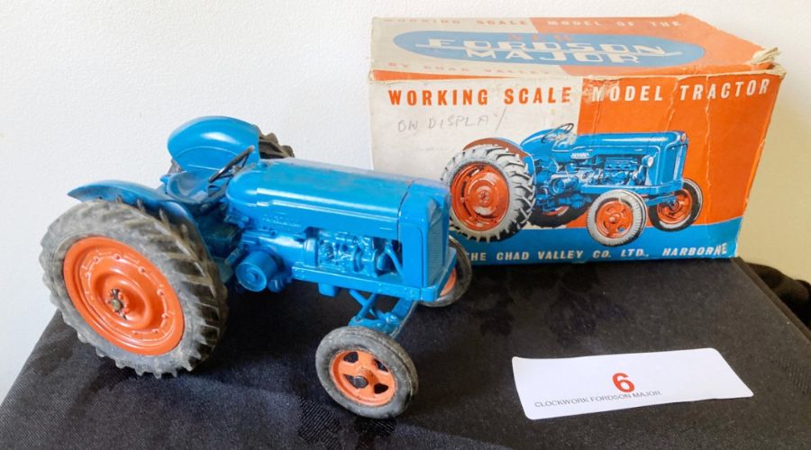 Model of a diecast Chad Valley Fordson Major tractor was one of the highlights of the CCM Skipton’s March sale of Border Fine Arts, Beswick.