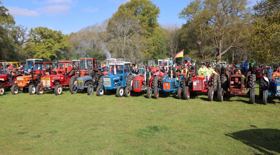 200 tractors drove through the Suffolk countryside during the 36th edition of the National Vintage Tractor Road Run on Easter Sunday.
