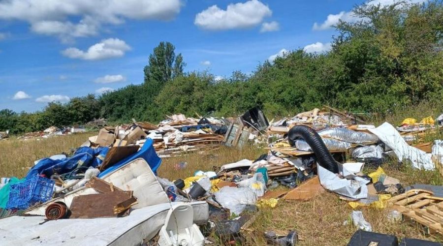 A Hertfordshire farmer may be forced to pay £40,000 to clear more than 200 tonnes of fly-tipping dumped on his arable land near St Albans.