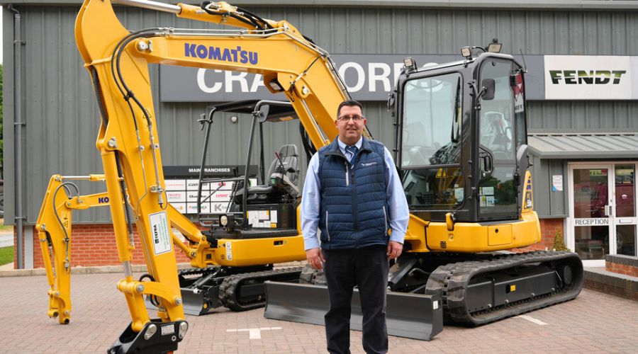 Crawfords Group became distributor of Komatsu compact equipment, expanding its offering across Hertfordshire, Essex, Kent, Surrey, Sussex, Hampshire, and South Berkshire.