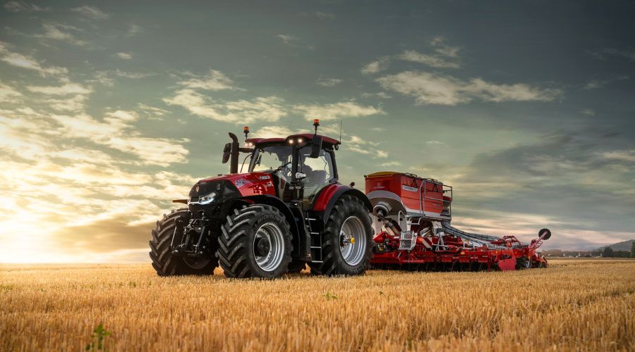 Case IH Optum tractors can be ordered with new technology packages and the joystick option for precision control.