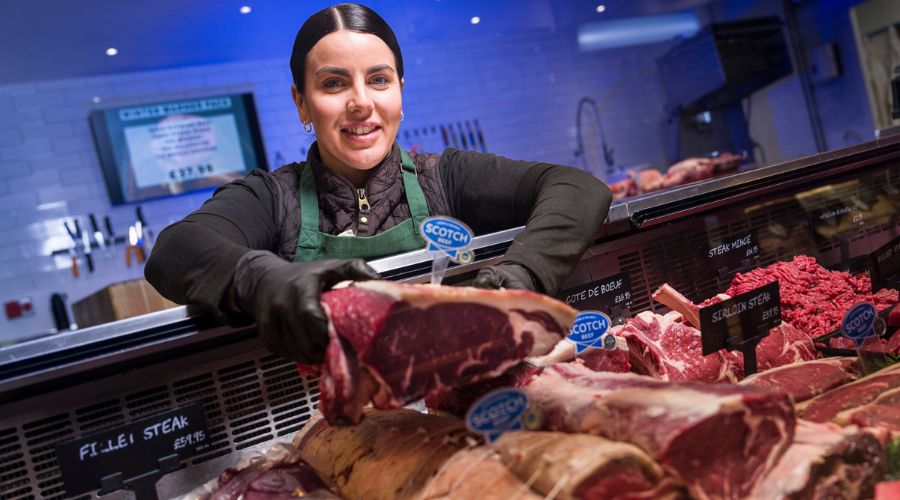 Dundee butcher Hayley Glen works at The Butcher The Baker in the city’s Annfield Road after completing butchery apprenticeship.