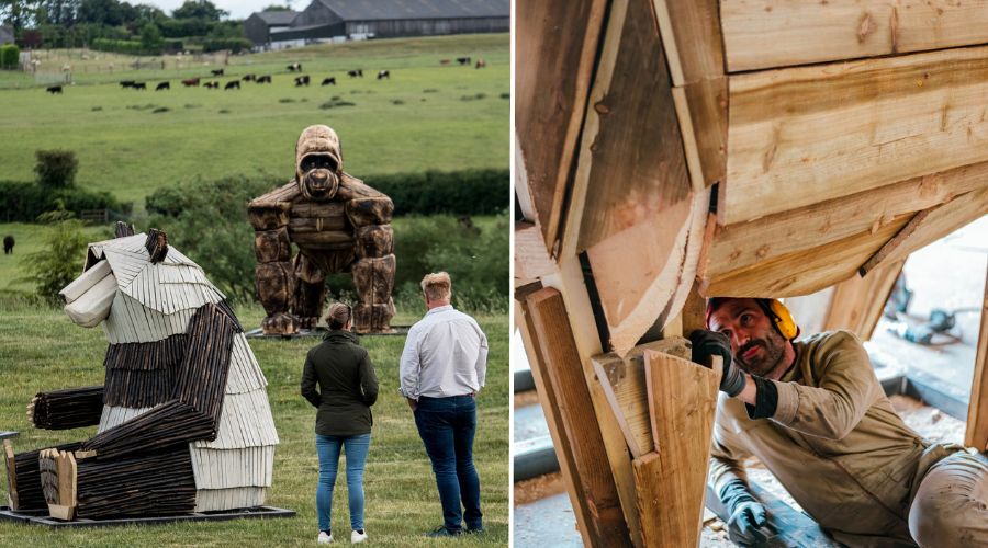 New outdoor art installation, The Last Footprint by Erik Schmitz, has been unveiled at Patch MK at Mount Mill Farm in Northamptonshire.