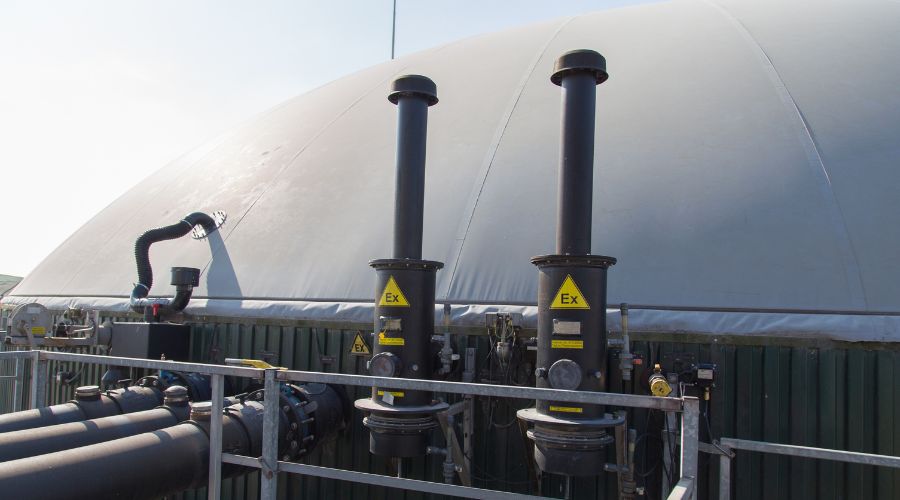 Biogas leak detection site