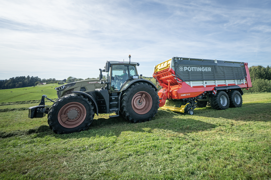 tractor with loader wagon on LAMMA 2024 farm machinery article